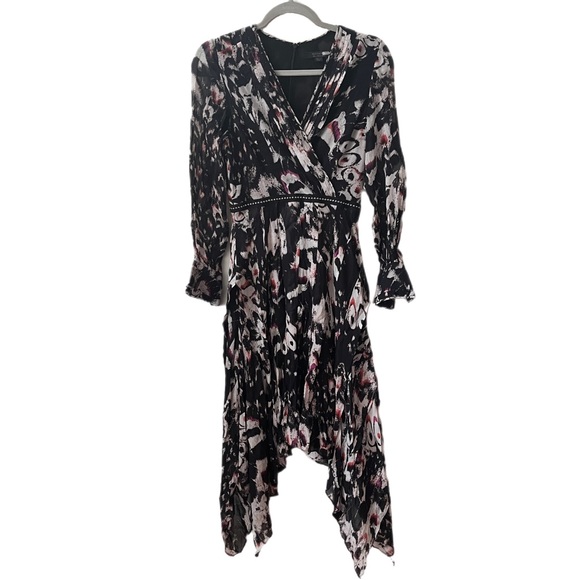 ALLSAINTS | Asymmetrical Long Sleeve Dress | Sz 2 - Picture 2 of 5